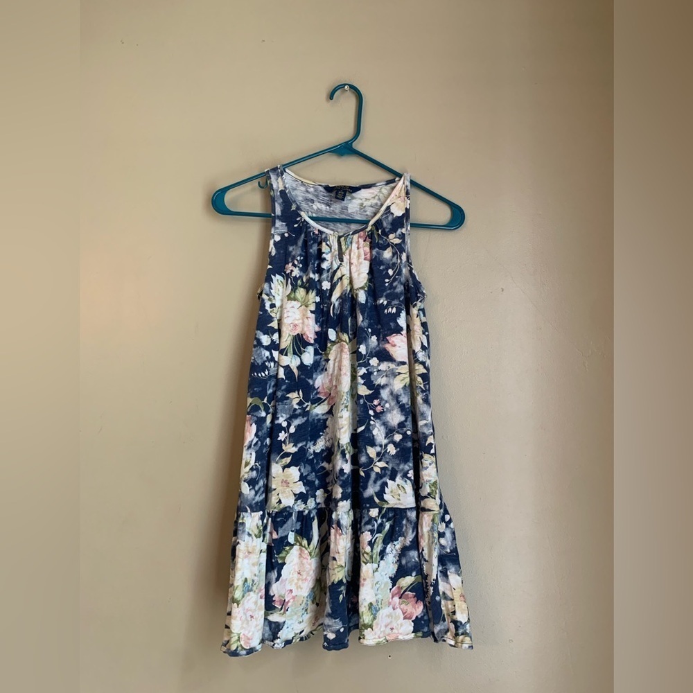 Polo Ralph Lauren kids dress floral tank ruffle hem dress wedding summer 8-10